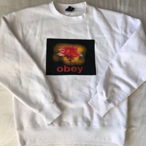 obey white crew neck